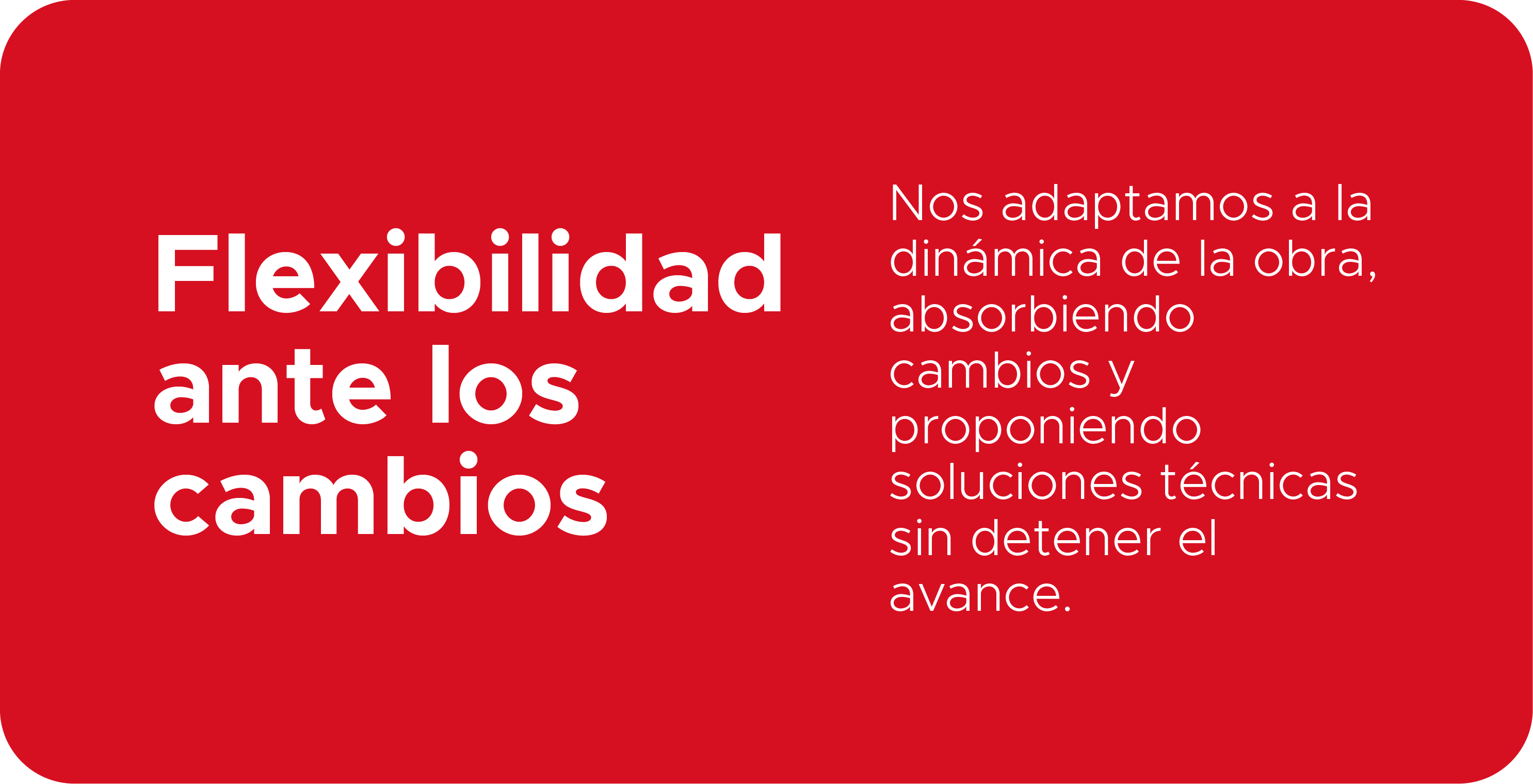 Flexibilidad ante los cambios